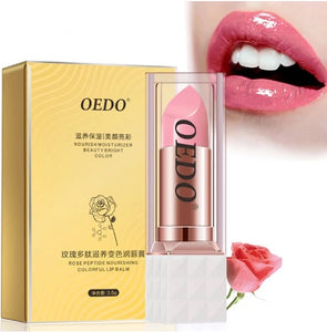 Rose Peptide Nourishing Colorful Lip Balm Anti Aging Antifreeze Anti-chapped Makeup Face Skin Care Repair Damage Lip Moist Cream