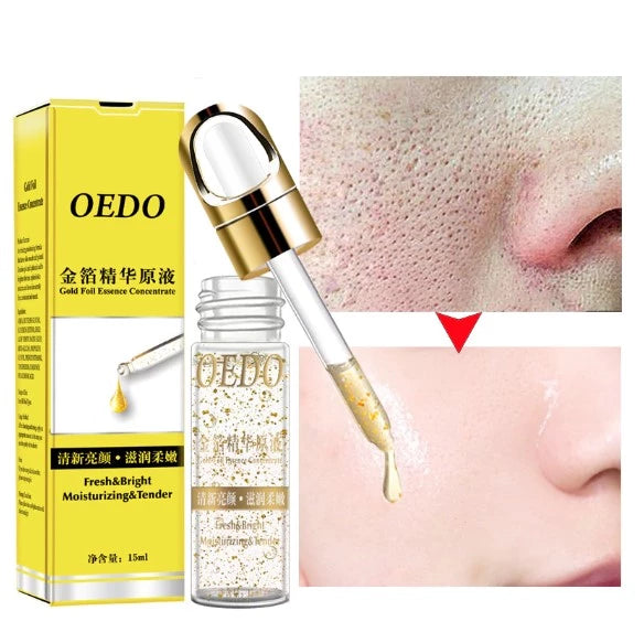 OEDO Shrink Pores Gold Hyaluronic Acid liquid Moisturizing Face Serum Whitening Plant Skin Care Anti Aging Anti Wrinkle Cream