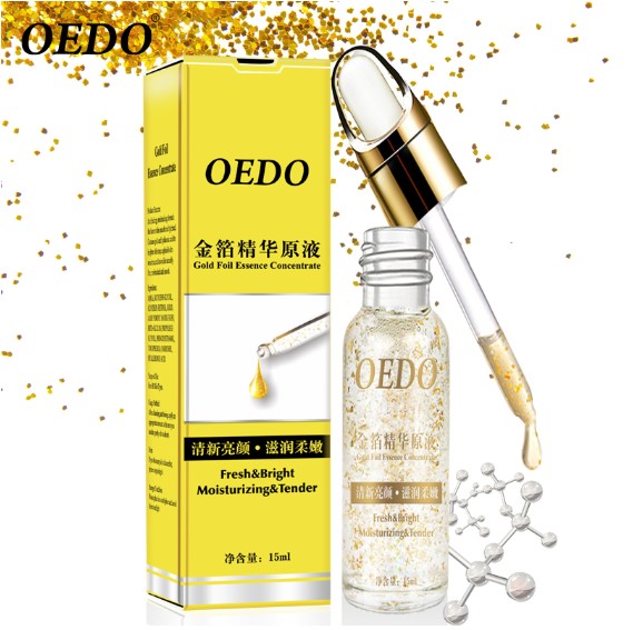 OEDO Shrink Pores Gold Hyaluronic Acid liquid Moisturizing Face Serum Whitening Plant Skin Care Anti Aging Anti Wrinkle Cream